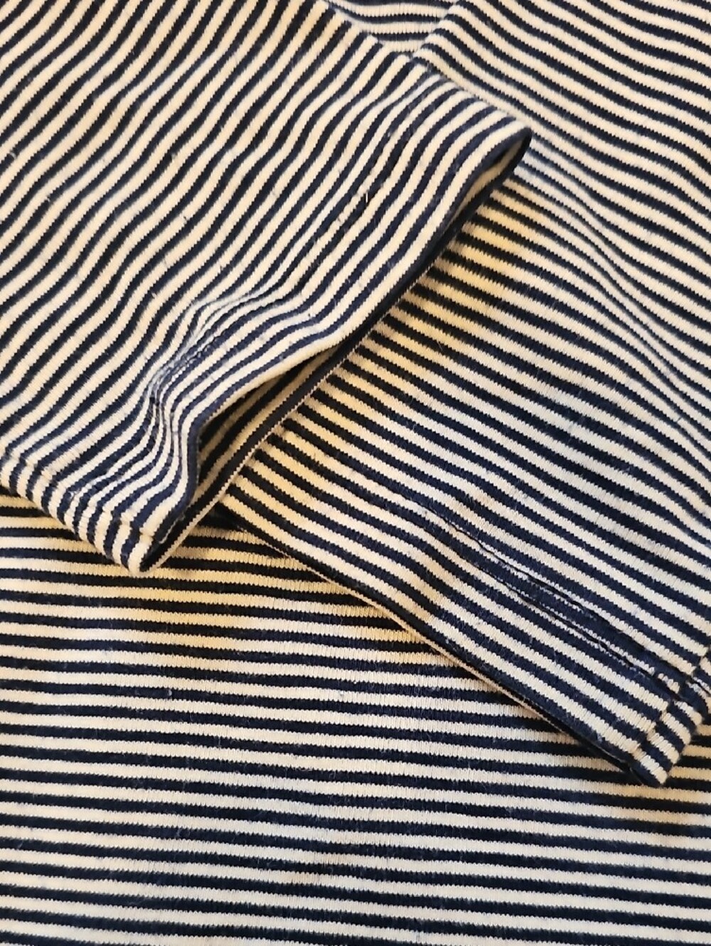 Vineyard Vines Navy & White Striped Long Sleeve Edgartown Polo Size 7 - Picture 5 of 9